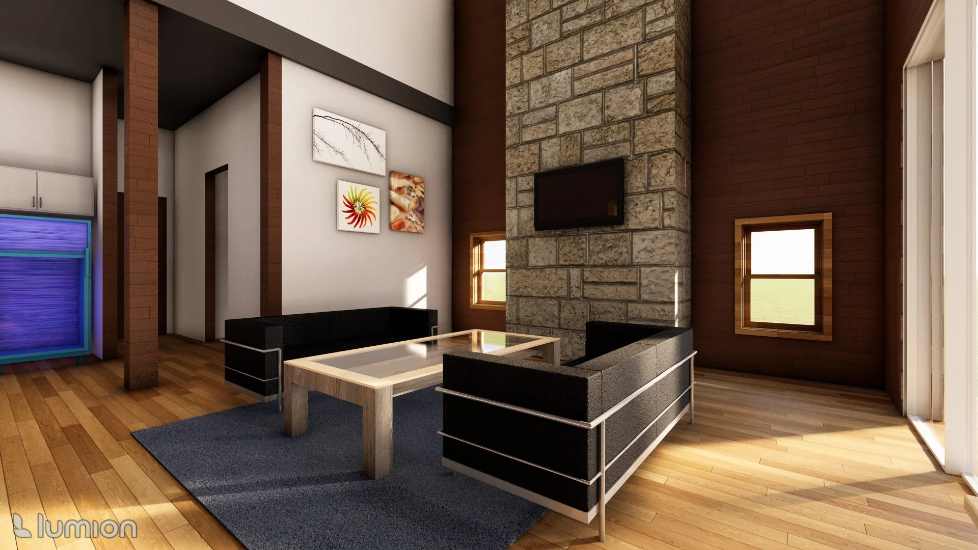 Living Room Rendering, Rendered in Lumion