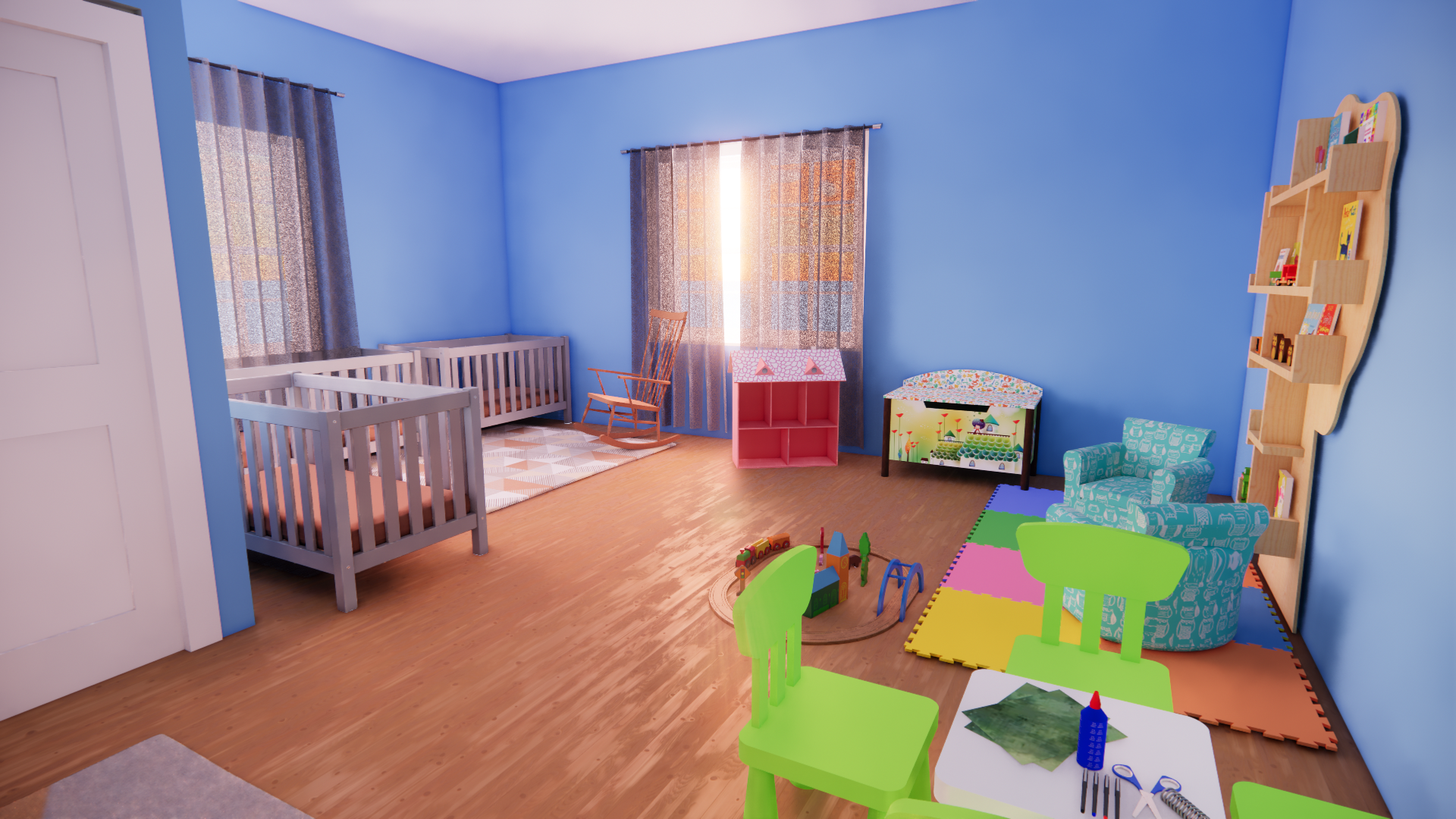 Church Nursery rendering; Created using Enscape & Sketchup