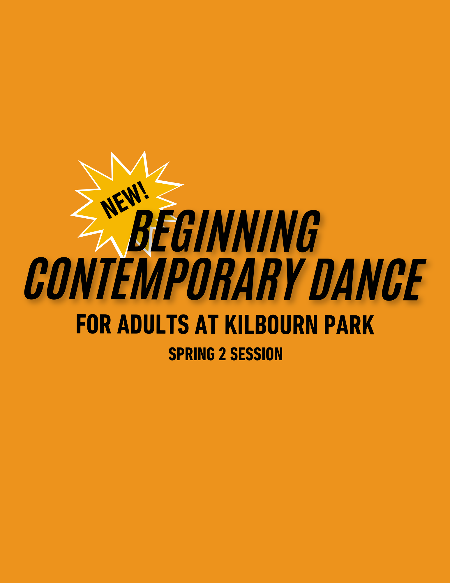 SPRING 2: Adult Beginner Contemporary Dance - Mondays 6-7pm