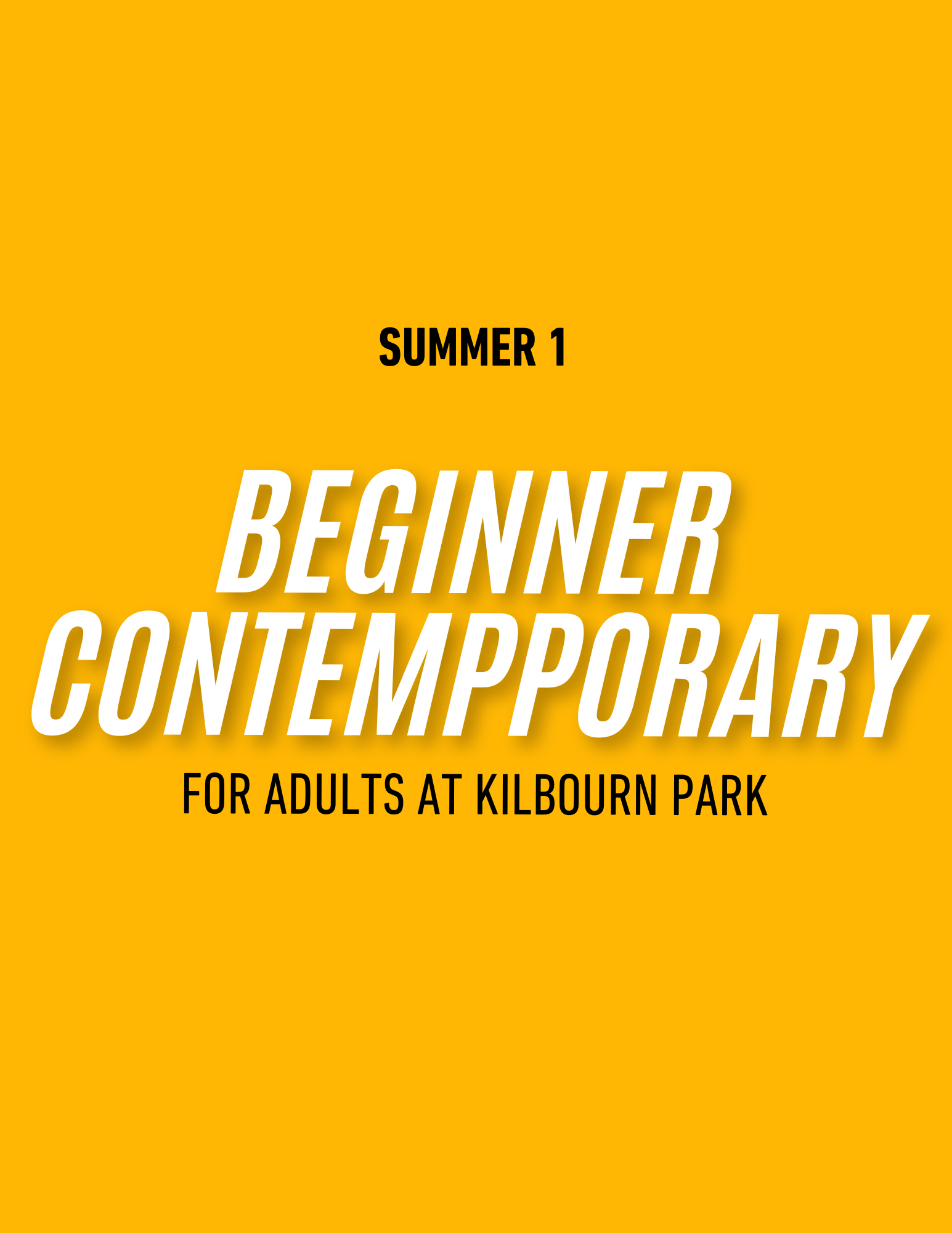 SUMMER 1: Adult Beginner Contemporary Dance - Mondays 6-7pm