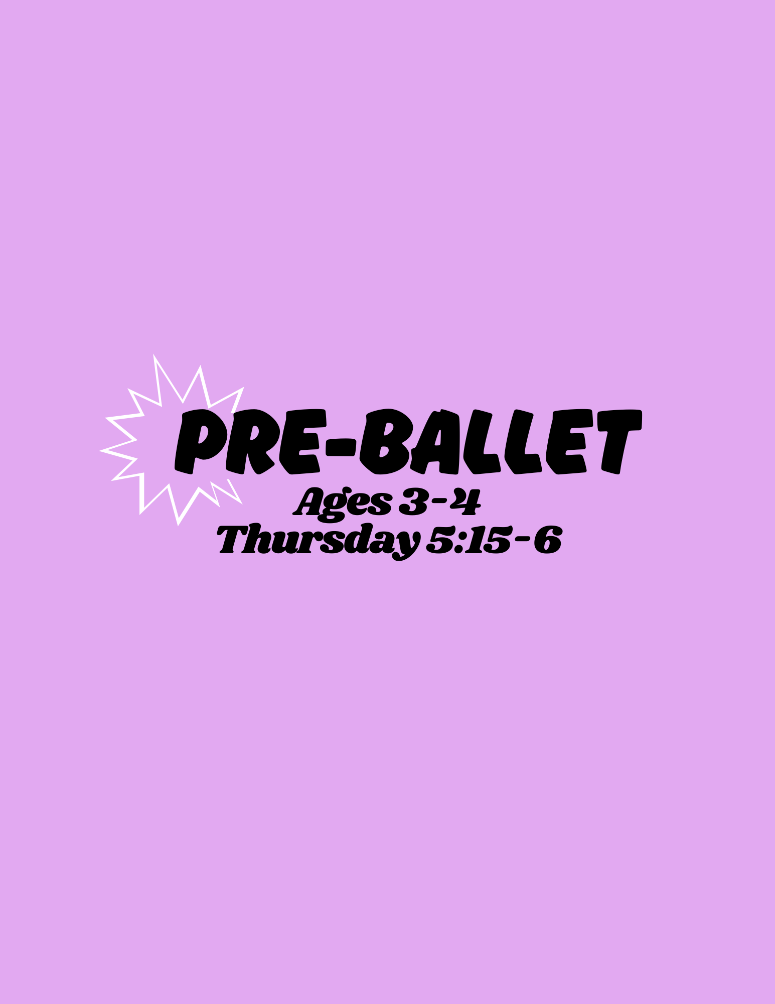 Pre-Ballet Maplewood (Ages 3-4) - Thursdays 5:15-6pm