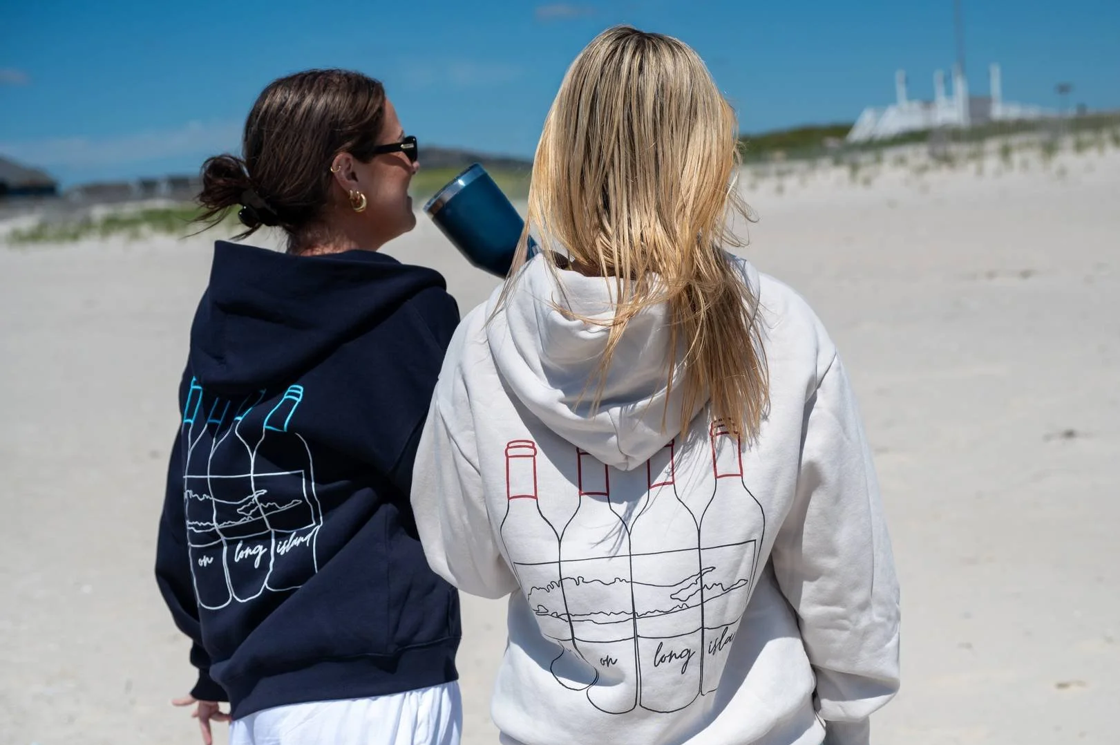 OOLI Wine Zip-Up Hoodie- Bone