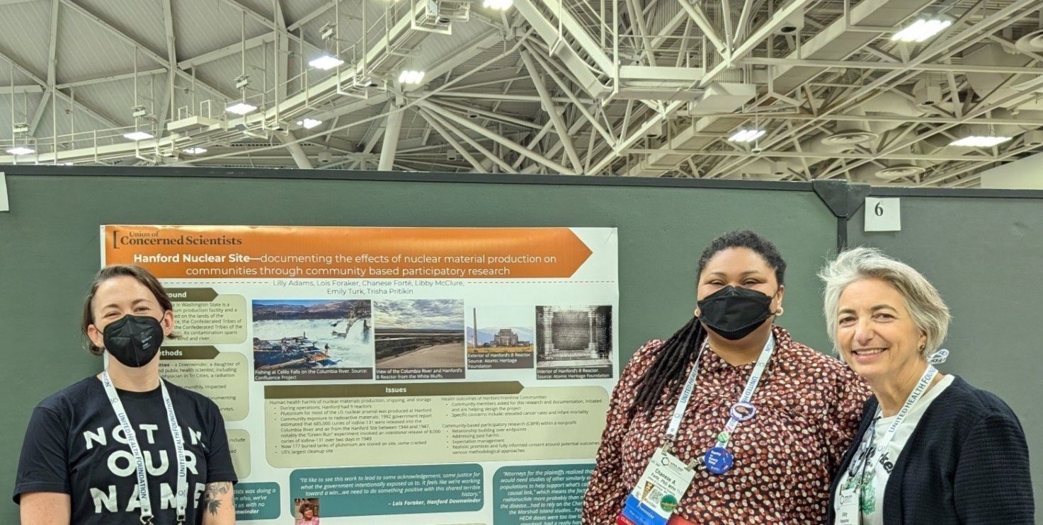 Dr. Forté posing for an image with collaborator and presenter Libby McClure on their work in Hanford.