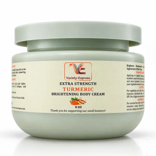 Extra Strength Turmeric Brightening Body Cream 8 oz jar