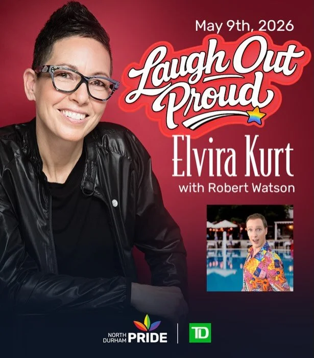 Save the Date &ndash; Laugh Out Proud with Elvira Kurt!

Mark your calendars for Saturday, May 9, 2026 for a night of non-stop laughter at Greenbank Hall!

North Durham Pride is thrilled to welcome back the incredible Elvira Kurt, who will be joi