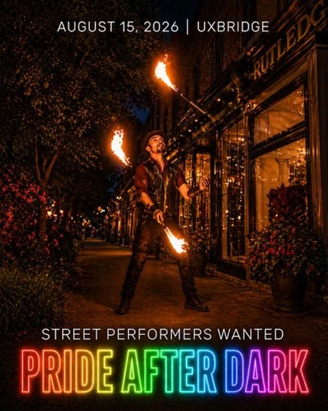 North Durham Pride is calling all local street performers 

Be part of our very first Pride After Dark in Downtown Uxbridge and help light up the night sky with your talent.

From fire performers to jugglers, dancers, and beyond &mdash; we&rsquo;