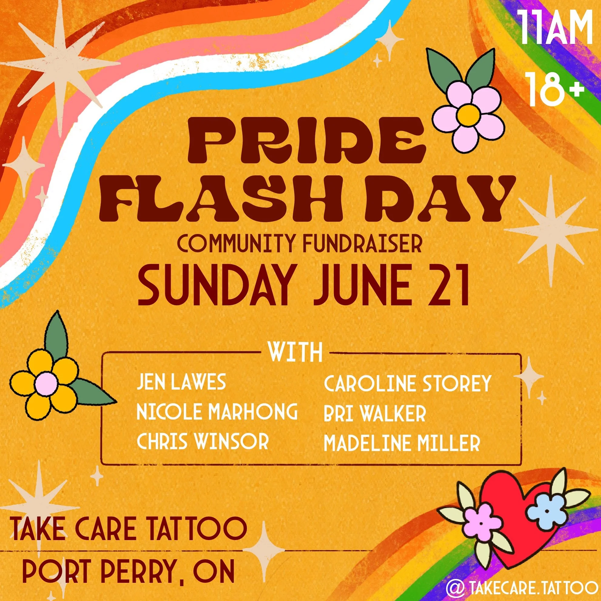 Take Care Tattoo Pride Flash Day