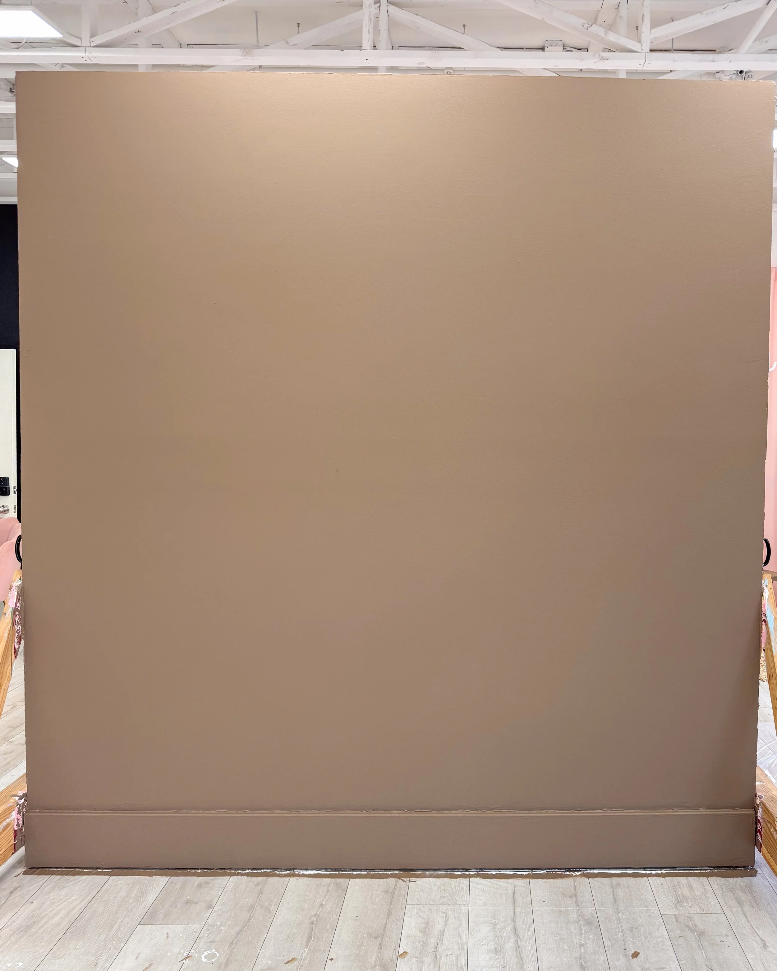 Warm neutral brown wall backdrop perfect for professional photography, branding sessions, headshots, family portraits, commercial photography, product photography, and video content creation. This versatile backdrop complements nearly every color pal