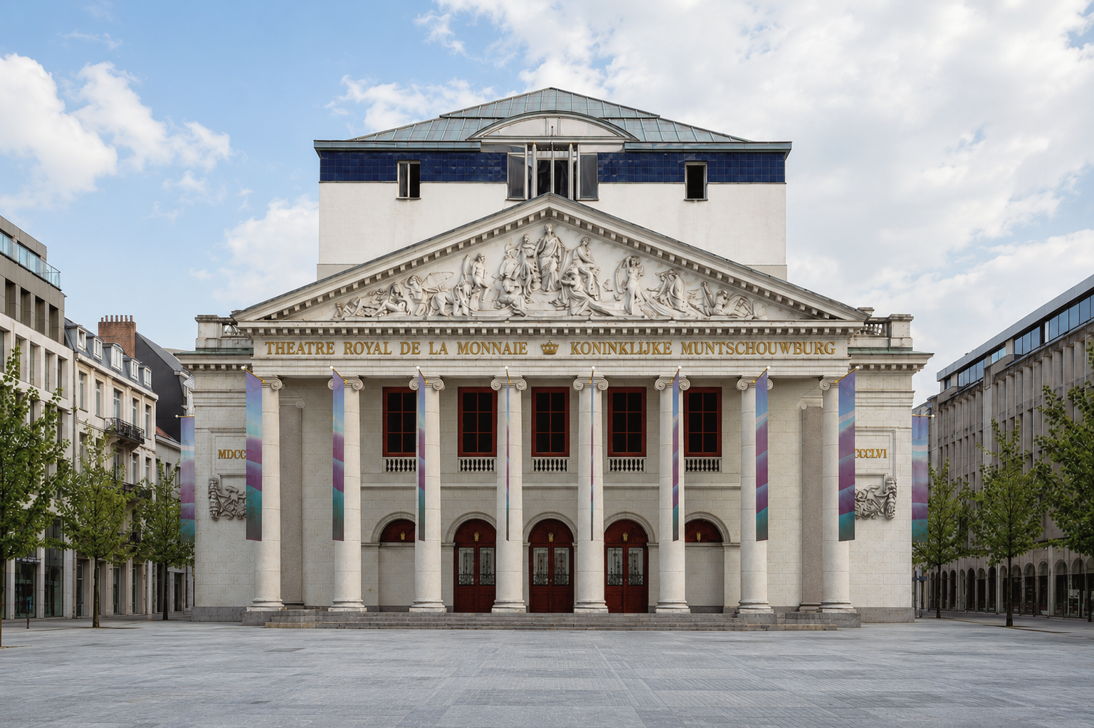 La Monnaie opera house in central Brussels, one of Belgium’s leading cultural venues