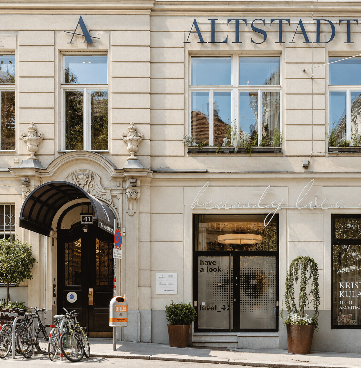 Exterior of Altstadt Vienna, a boutique hotel in Vienna’s artistic seventh district