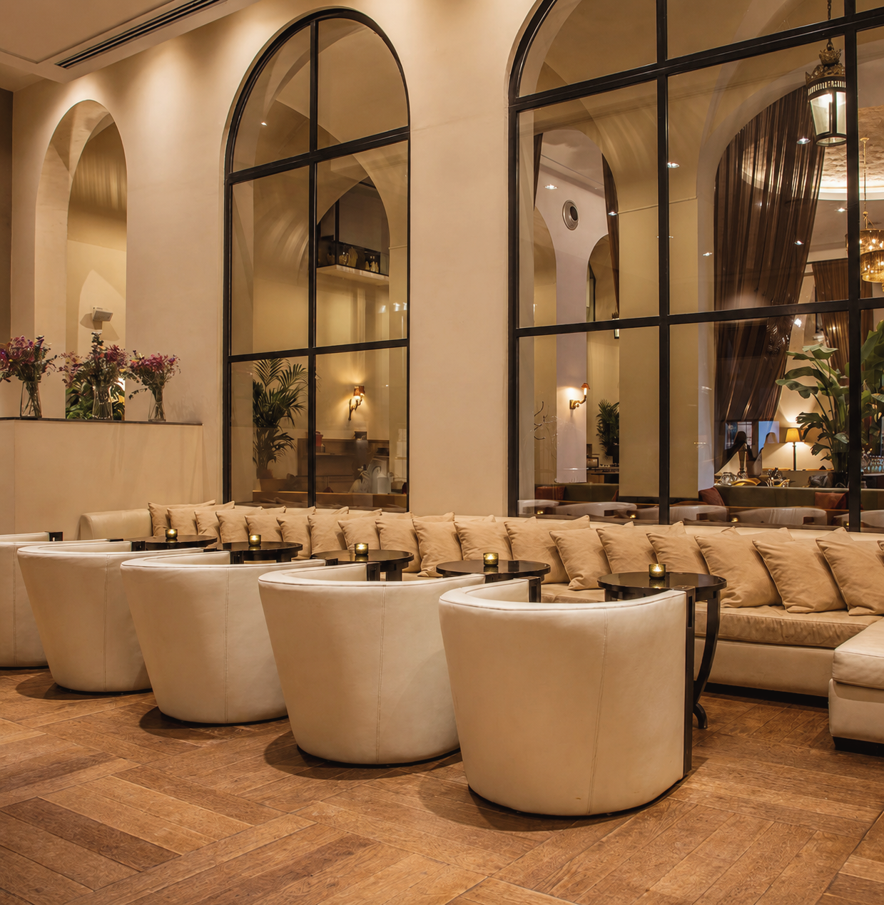 Sophisticated interior at The Dominican boutique hotel in Brussels, Belgium