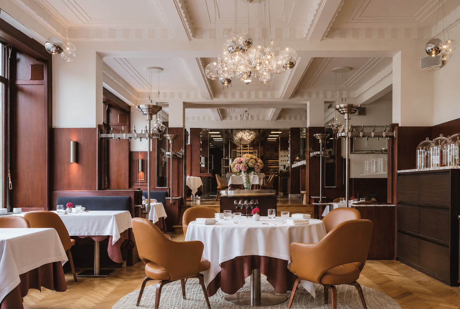 Contemporary fine dining presentation at Bozar Restaurant in Brussels