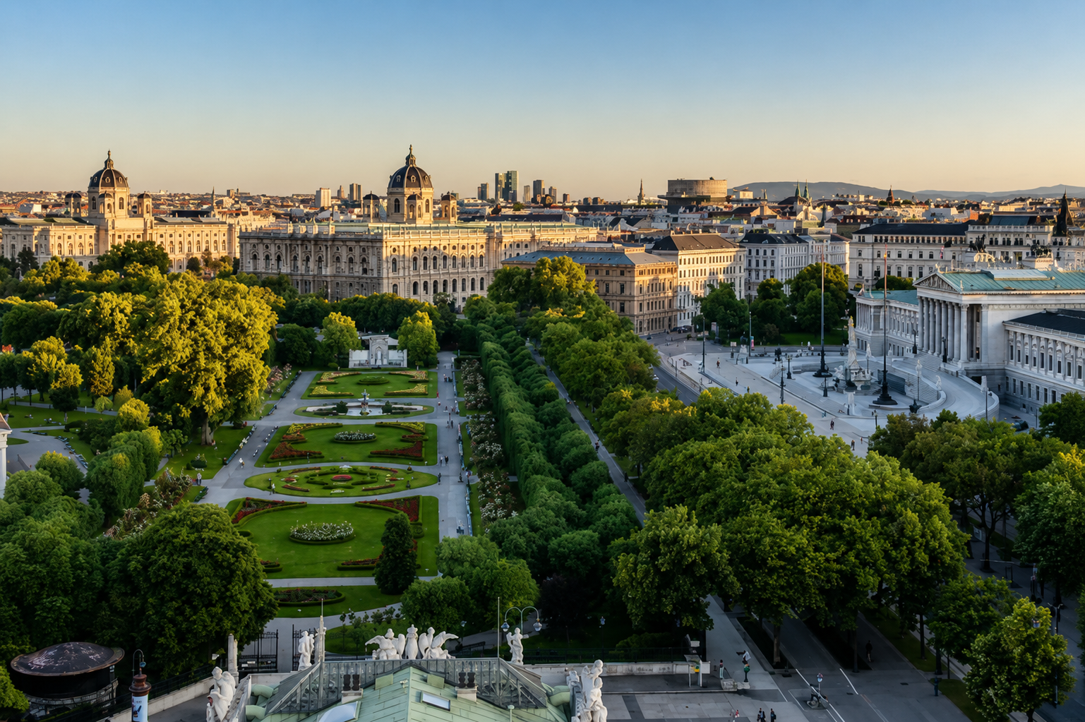Historic Vienna cityscape showcasing the elegant architecture and cultural landmarks of Vienna, Austria