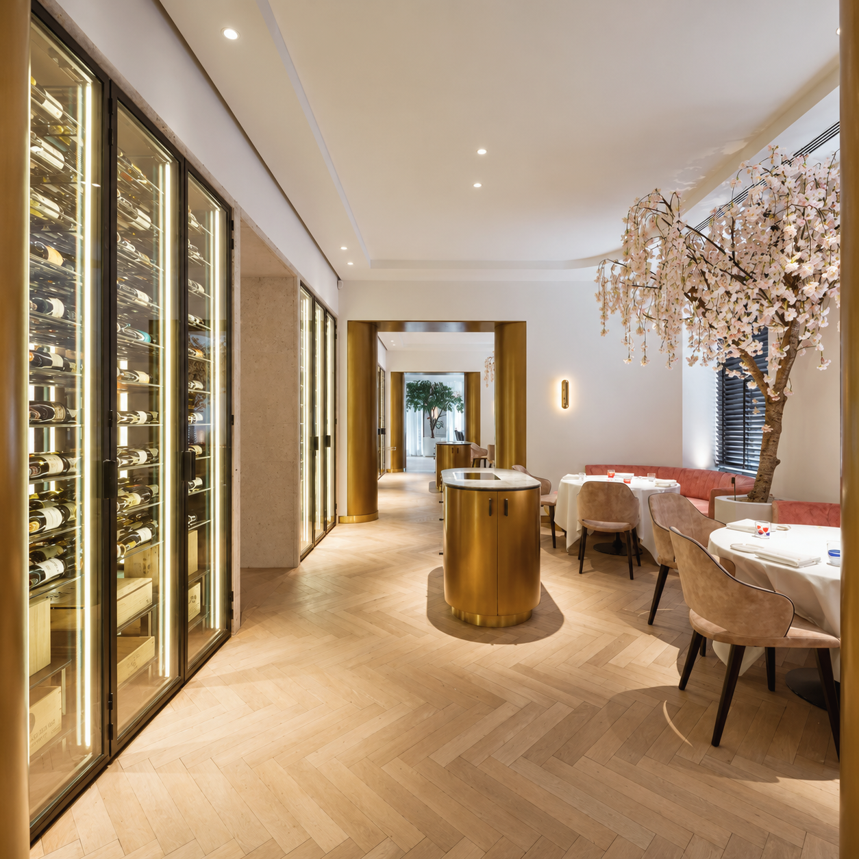Elegant dining at La Villa Lorraine by Yves Mattagne in Brussels, Belgium