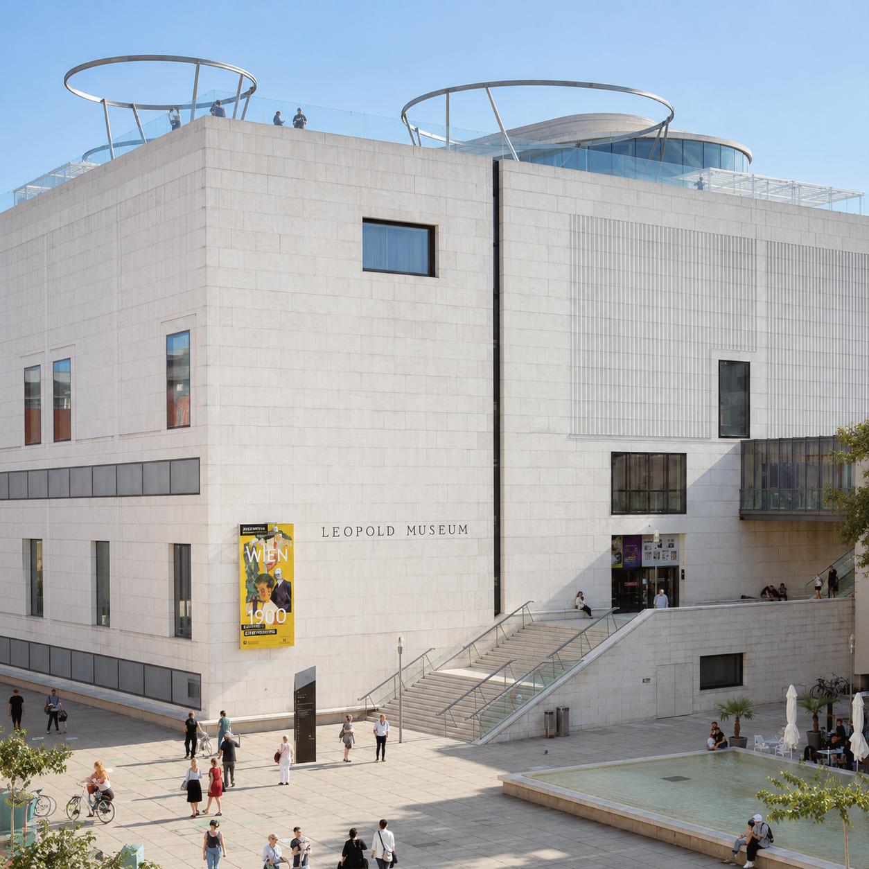 Leopold Museum at MuseumsQuartier in Vienna’s Neubau cultural district