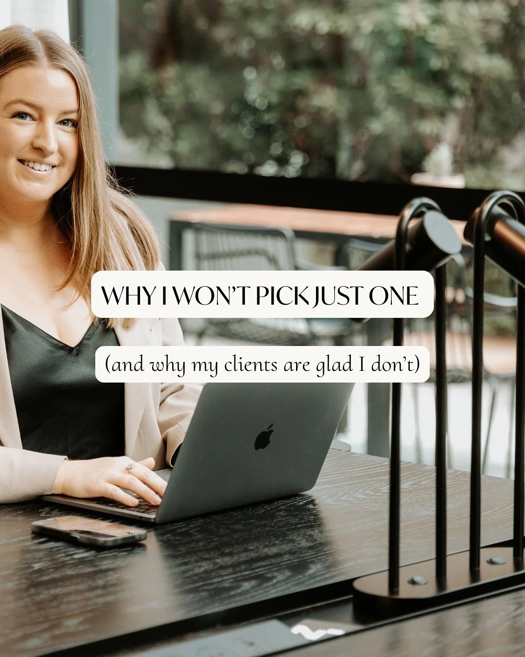 Everyone said, &ldquo;pick one offer.&rdquo;

But just like I didn&rsquo;t niche down to one platform (scroll back a few posts to read more on that!), I&rsquo;m not niching down to one service either.

Here&rsquo;s why:
&rarr; I love the mix.
&rarr; 