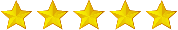 Five gold stars in a row