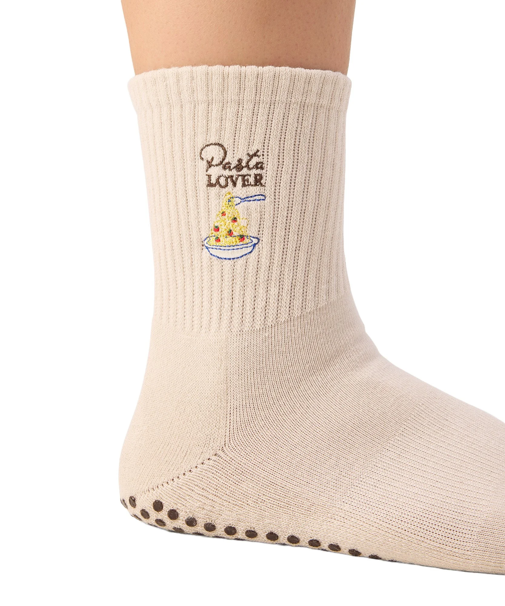 MoveActive Crew Grip Socks - Pasta Lover