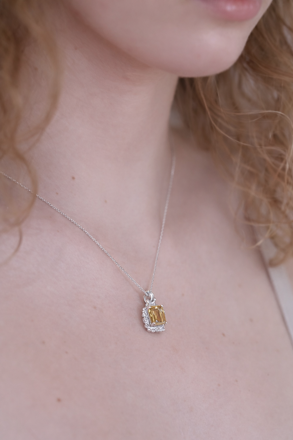 Solar Relic | Silver Necklace with Citrine