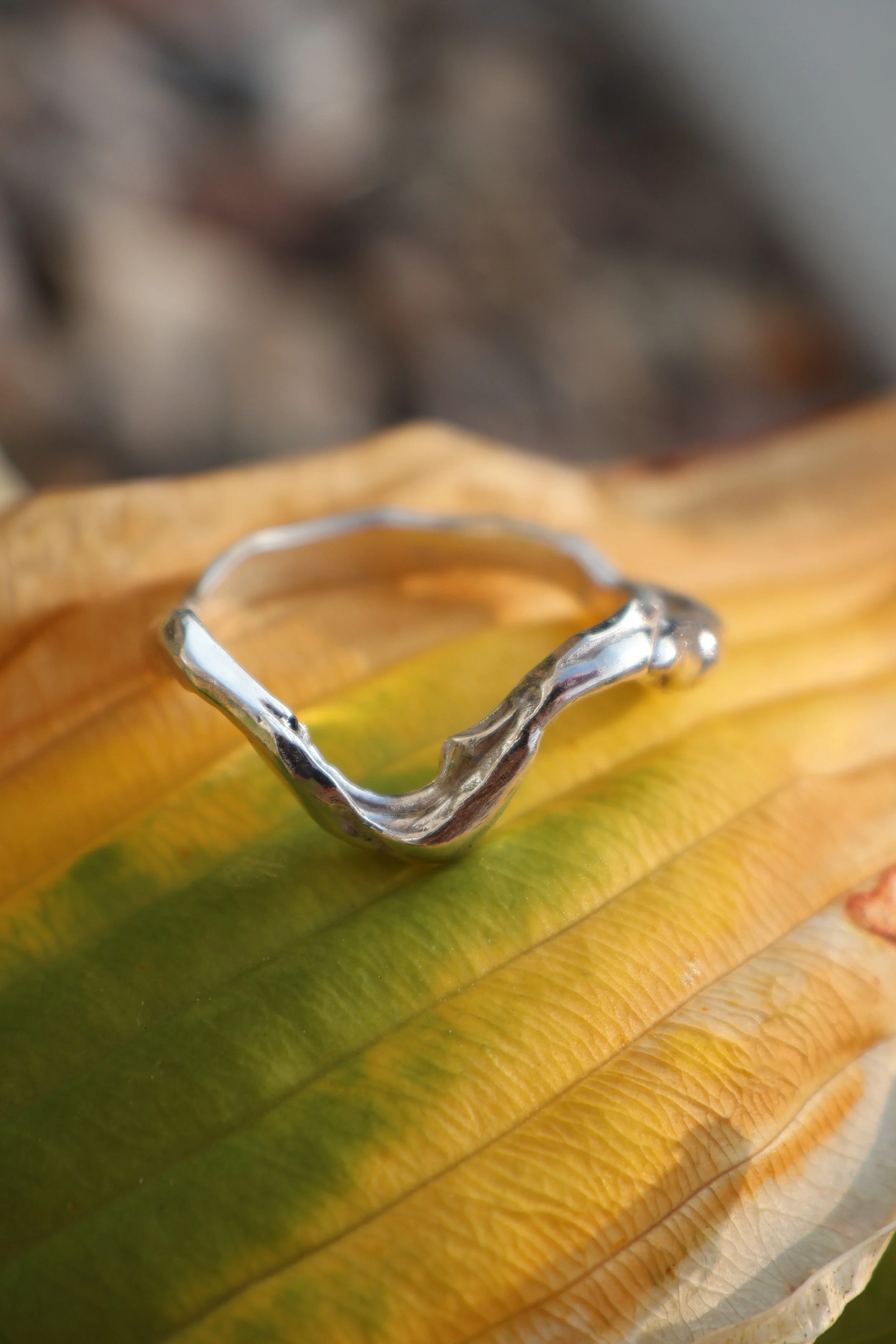 Organic Sterling Silver Ring | Size 9