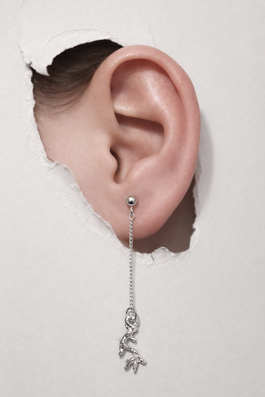 Drift Coral | Silver Dangle Earrings