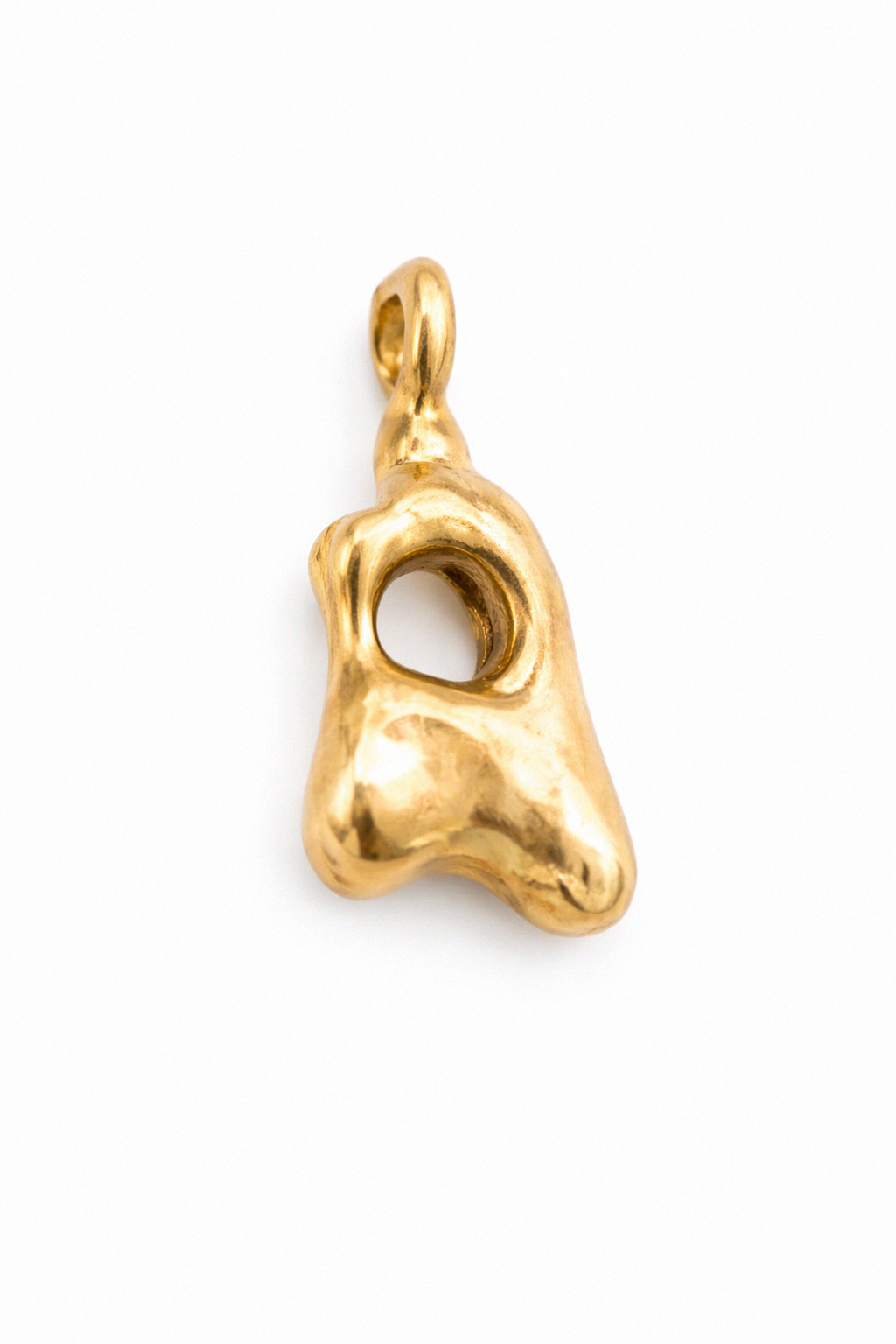 Hollow Form |  Yellow Bronze Pendant