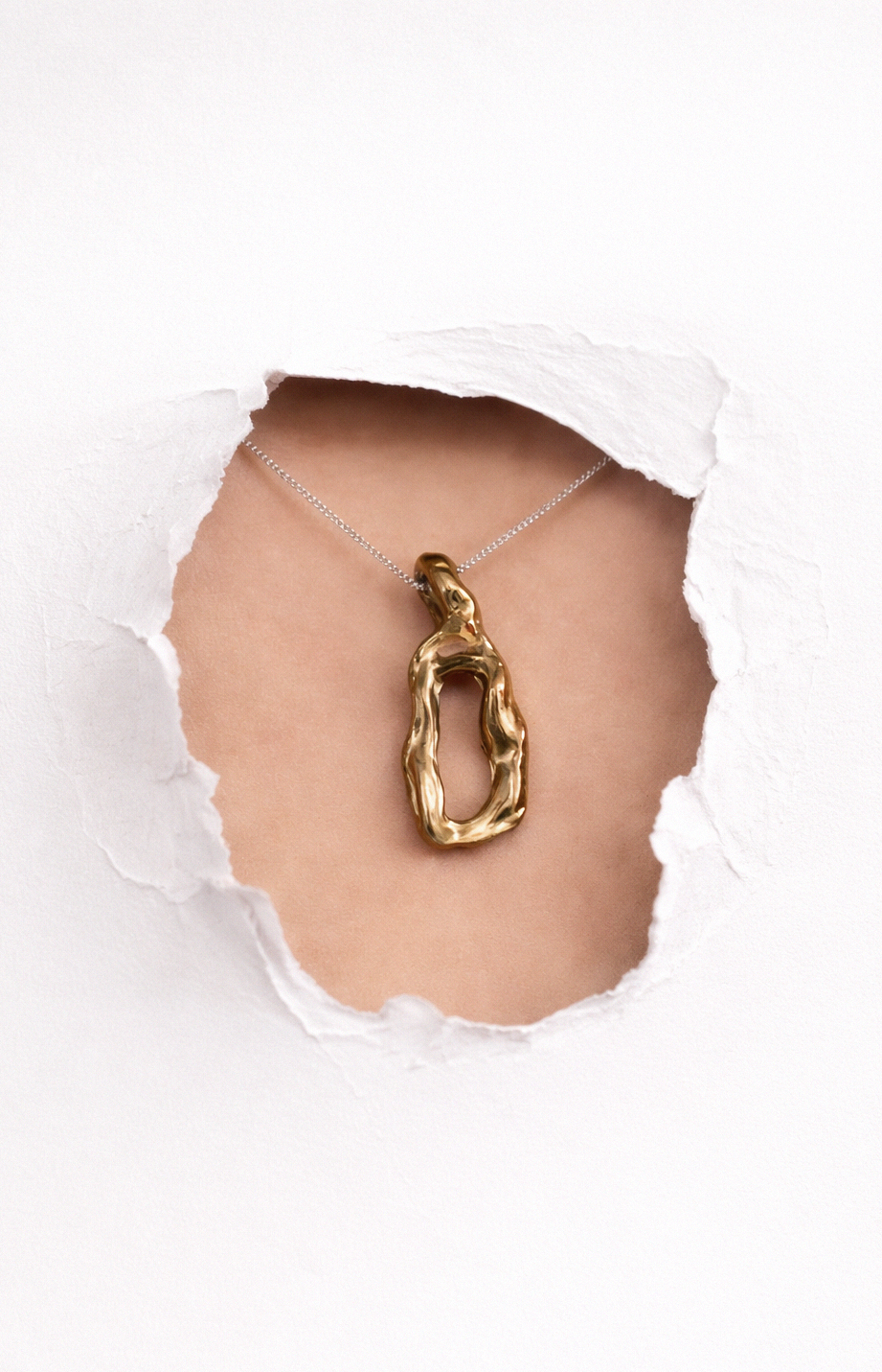 Liquid Frame | Yellow Bronze Pendant