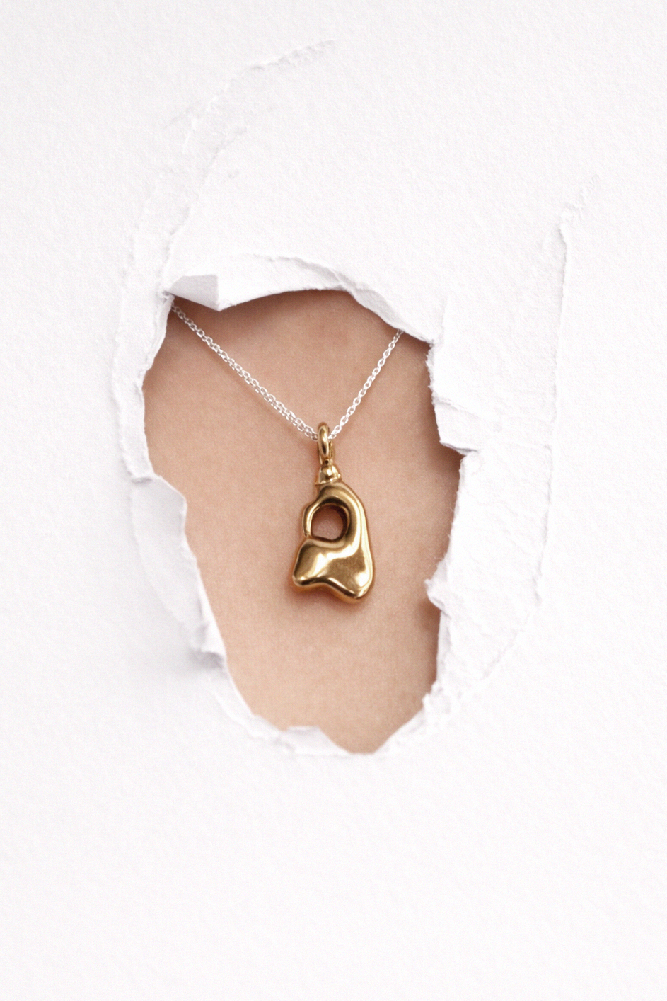 Hollow Form |  Yellow Bronze Pendant