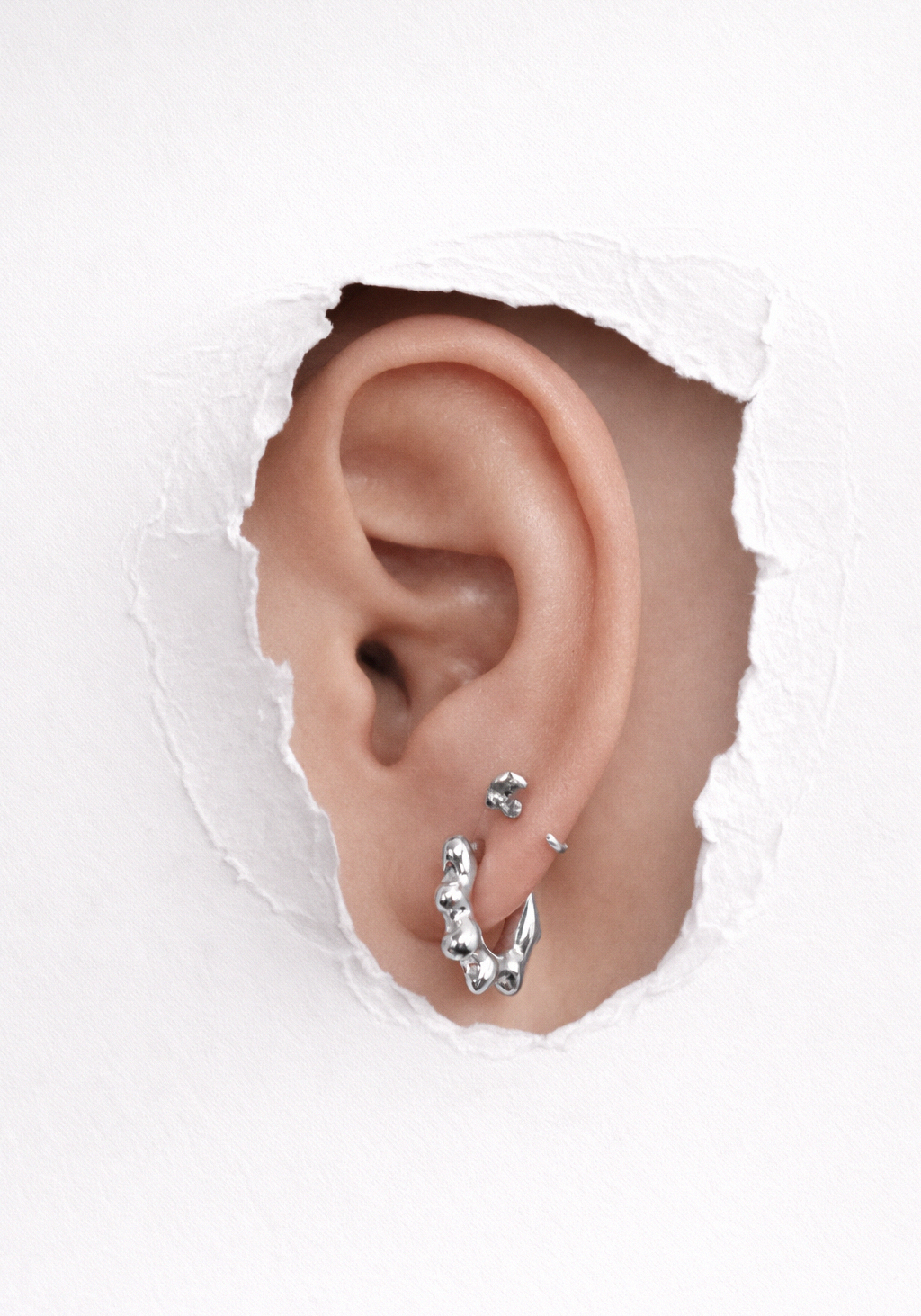 Radiant Flow | Silver Studs