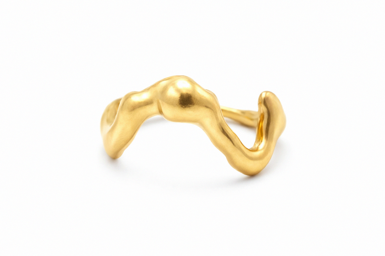Swell Bend | Size 5 | Yellow Bronze Ring