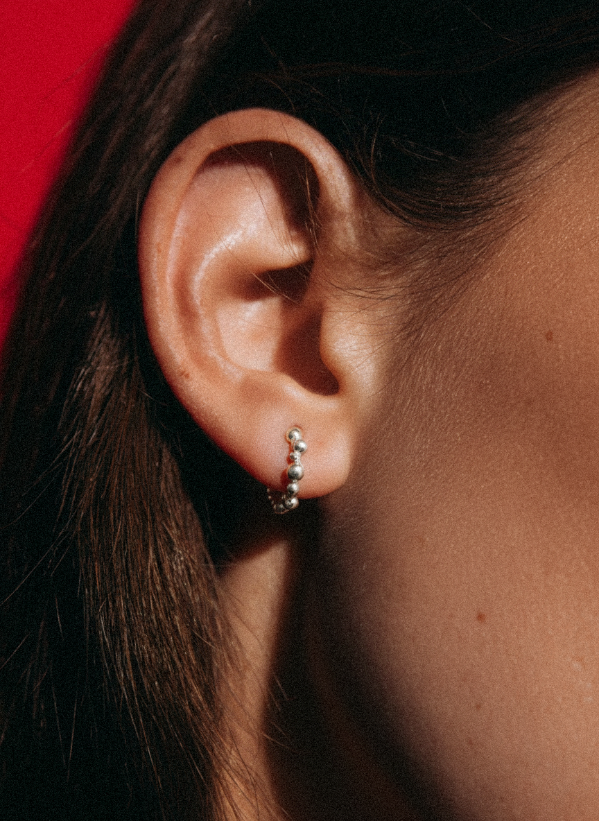 Bubble Line | Silver Earcuff