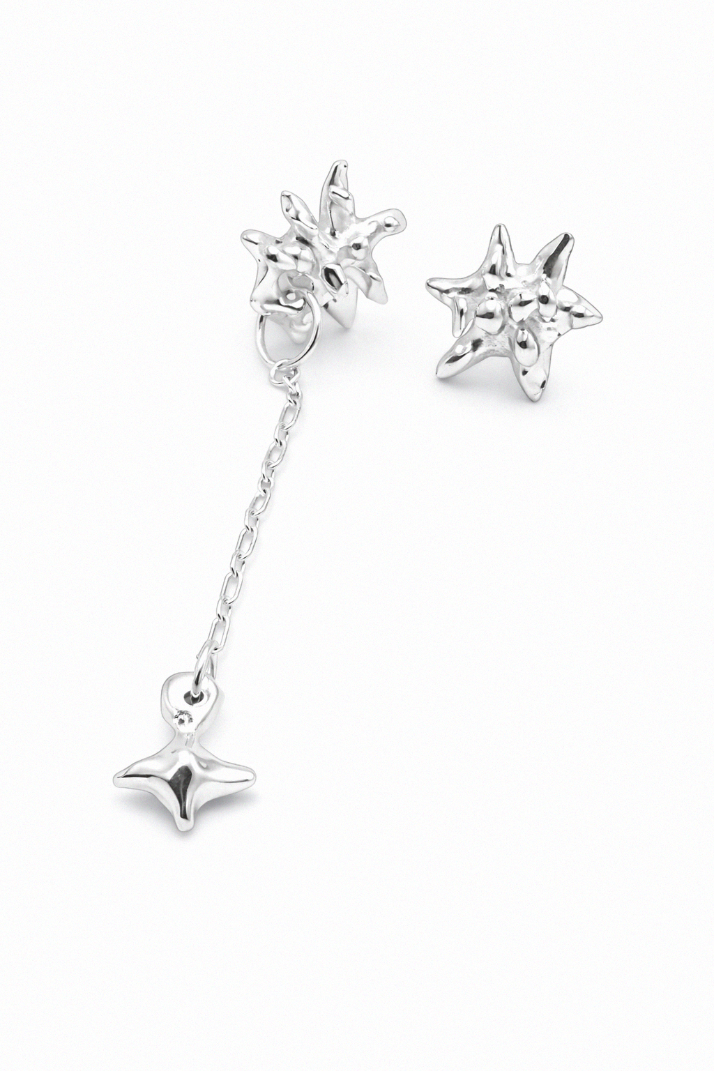 Starfall Mismatch | Silver Earrings