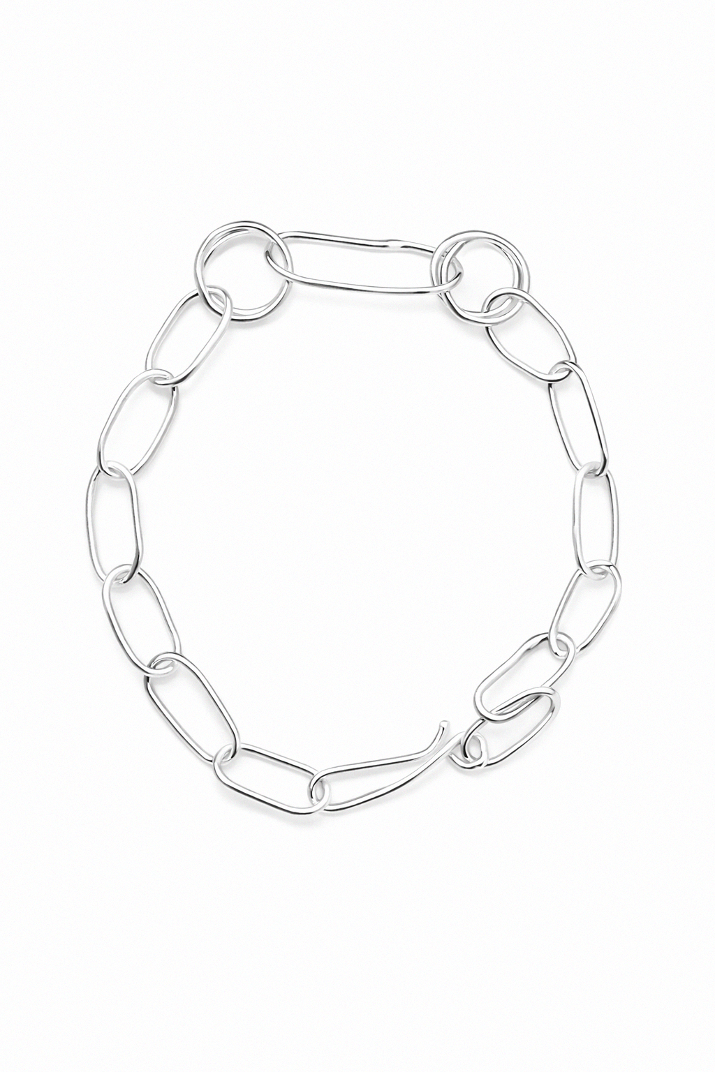Structured Link | Silver Bracelet | Length 17,1 cm/6,7 inch