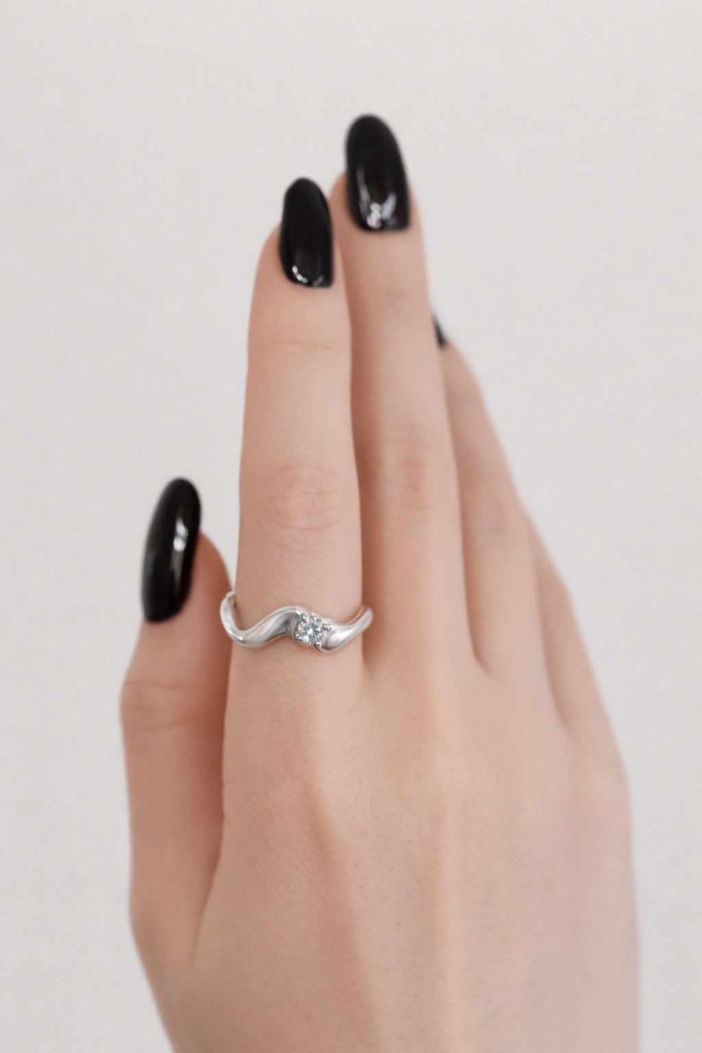 Sterling Silver Ring with Spinel Princess Cut CZ | Size 7