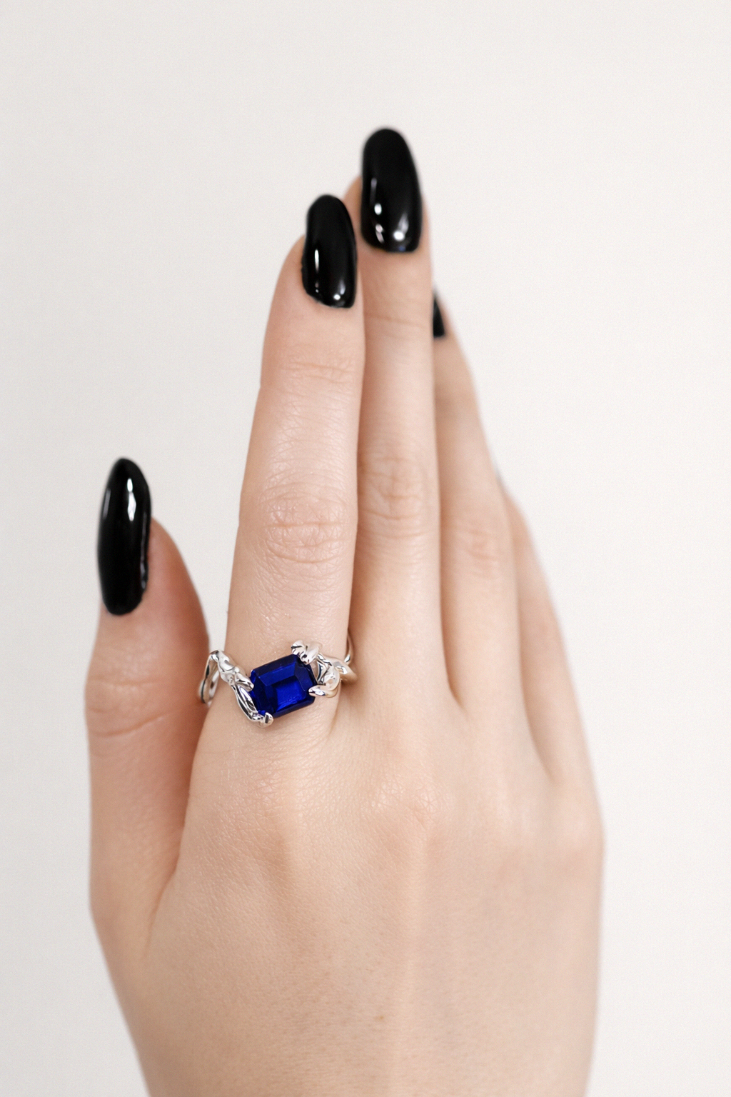 Abyss | Size 9 1/2 | Silver Ring with Blue CZ