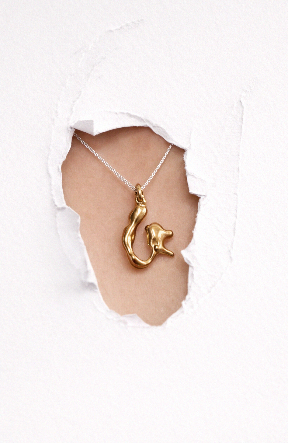 Linked Drift | Yellow Bronze Pendant