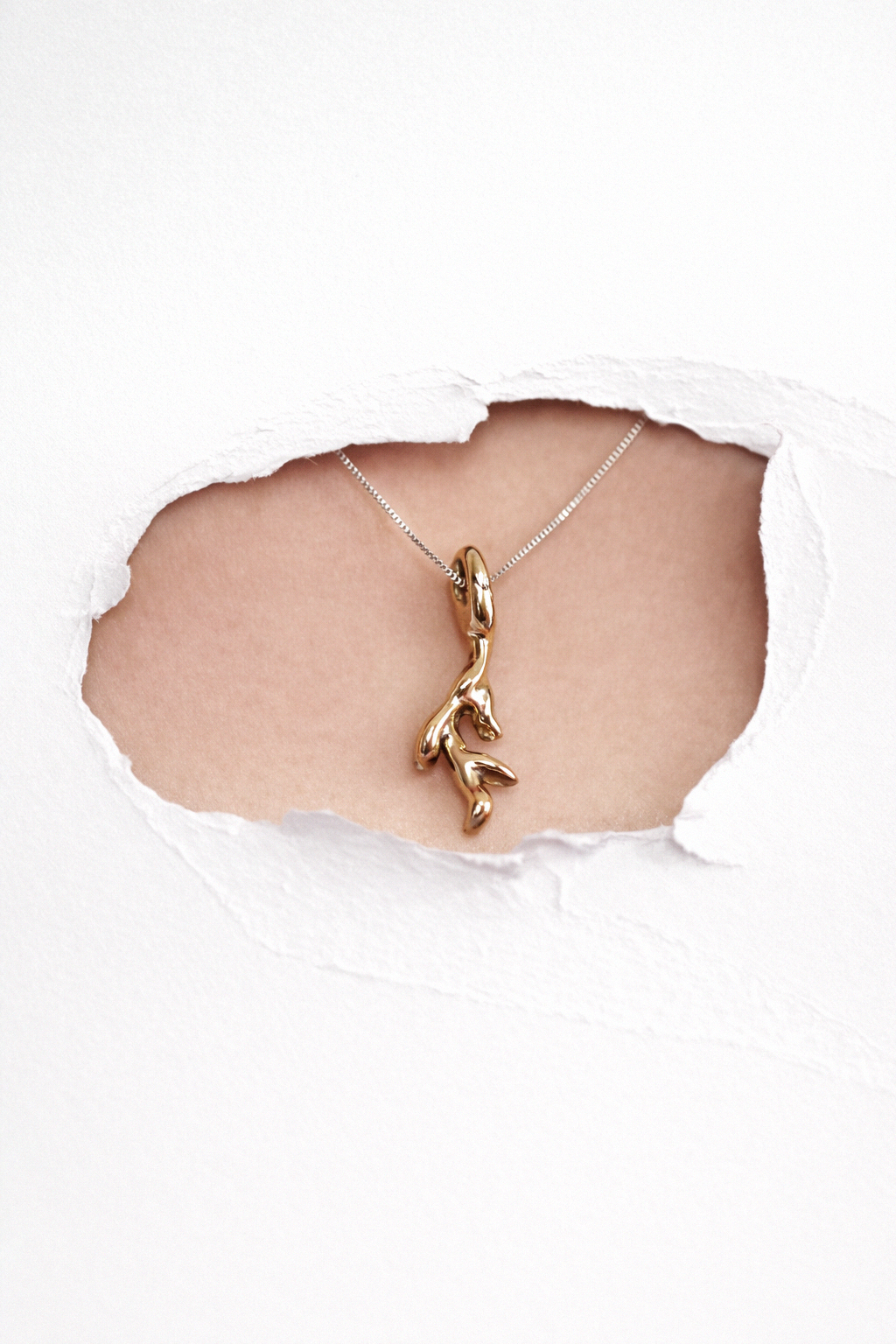 Molten Branch | Yellow Bronze Pendant