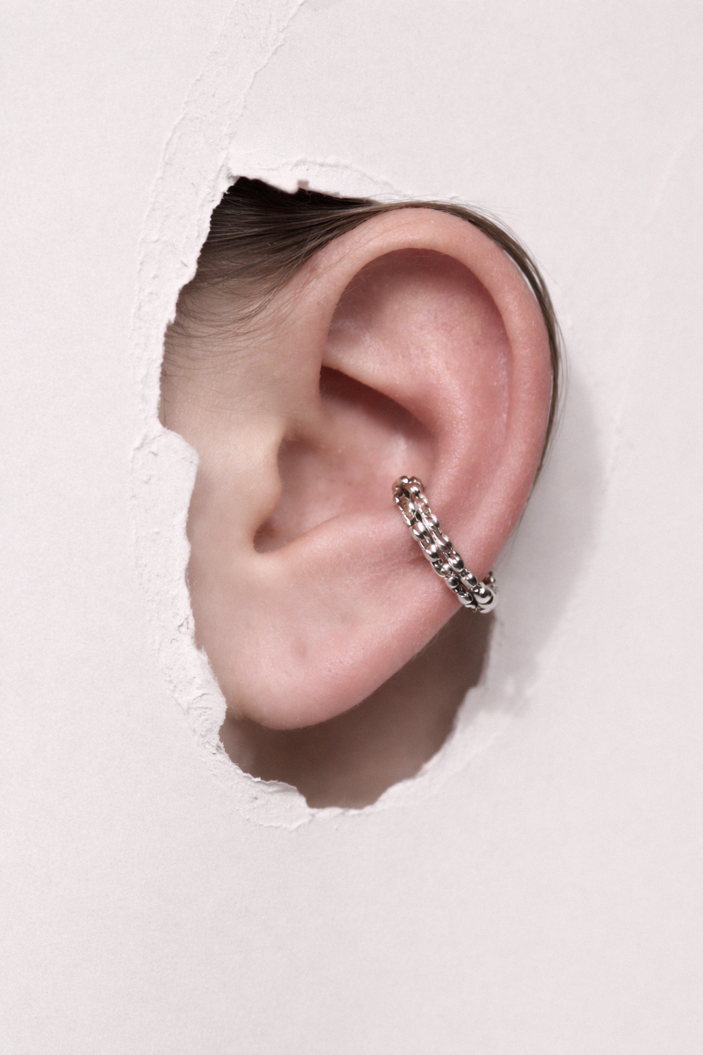 Bubble Line | Silver Earcuff