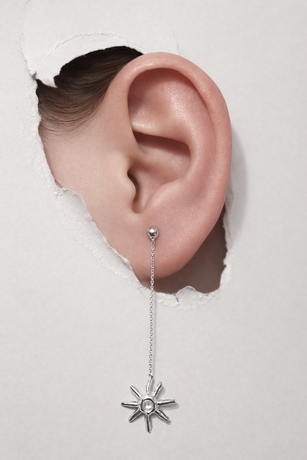 Sunburst Drop | Silver Earrings