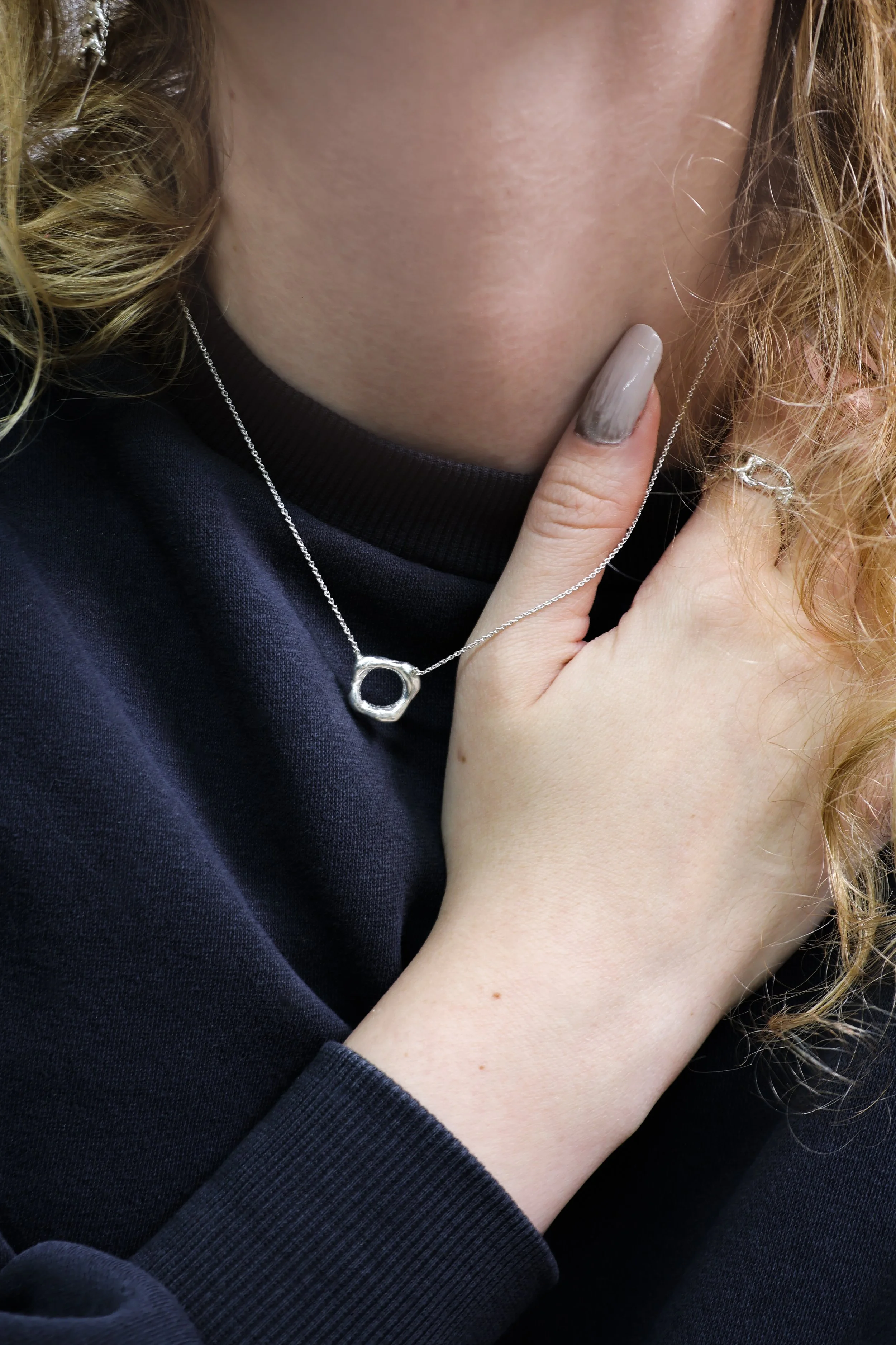 Square Tide | Silver Necklace