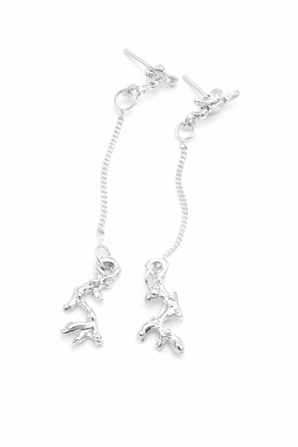 Drift Coral | Silver Dangle Earrings