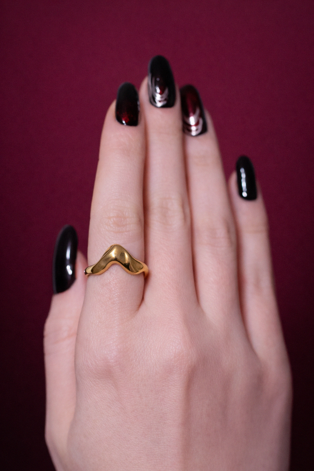 Liquid Peak | Size 6 | Yellow Bronze Ring