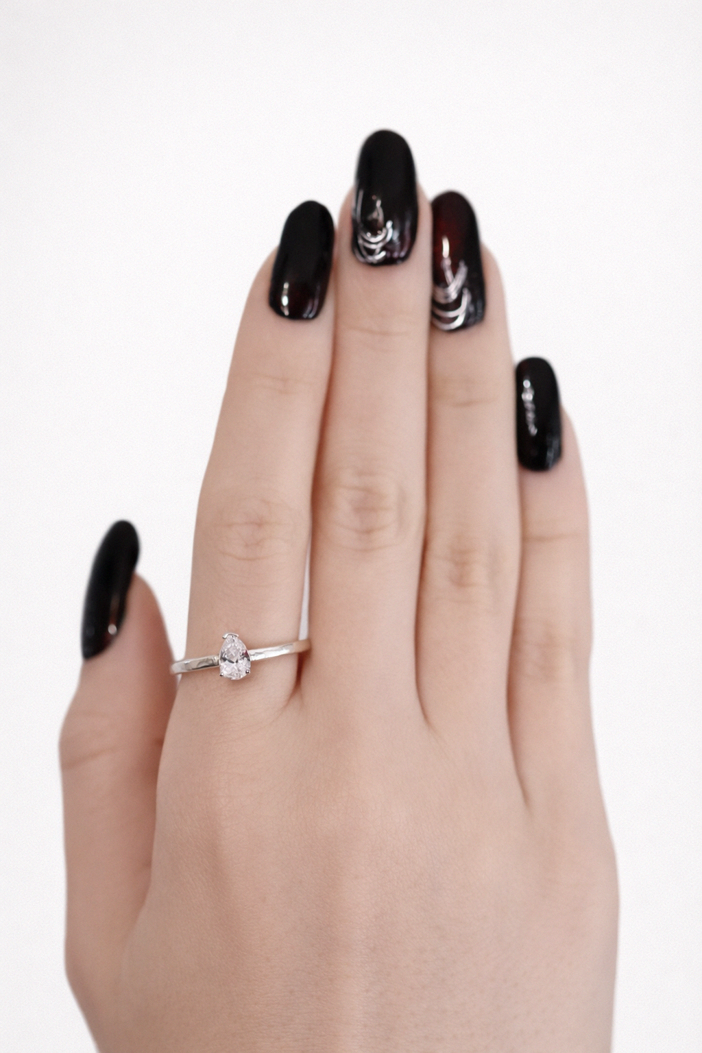 Drop | Silver Ring with White CZ