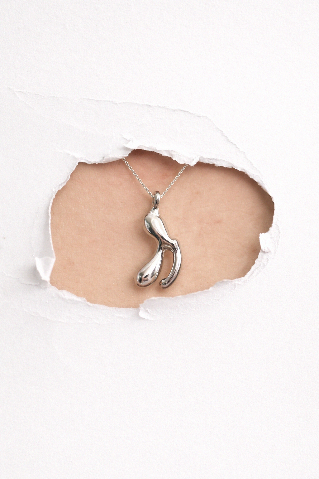 Split Curve | Silver Pendant