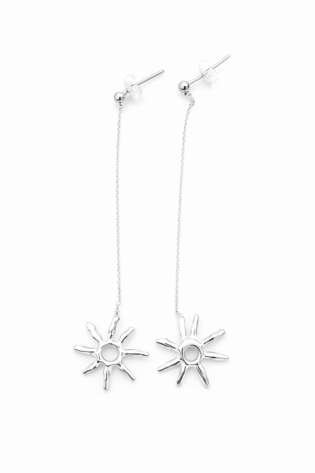 Sunburst Drop | Silver Earrings