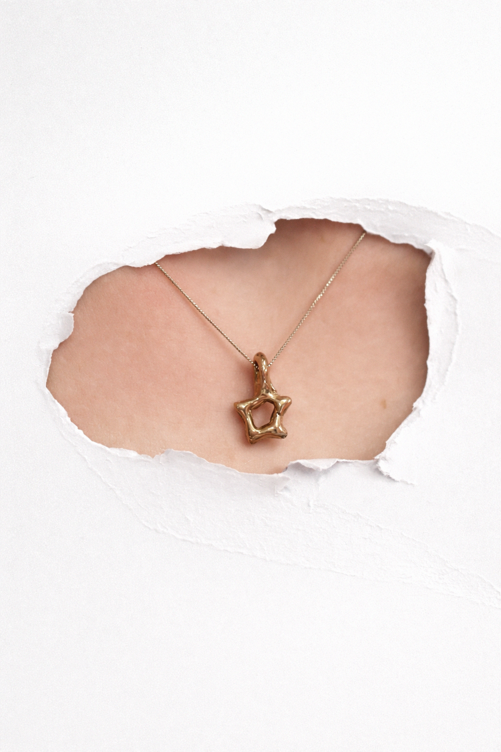 Melted Star | Yellow Bronze Pendant