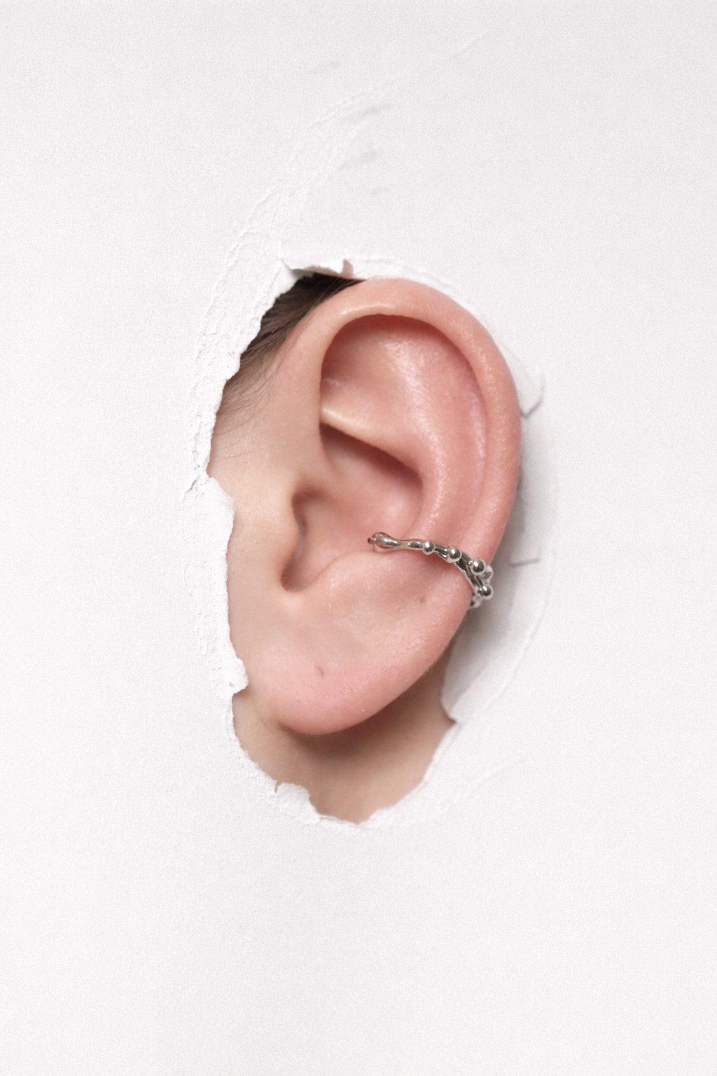 Organic Sterling Silver Earcuff