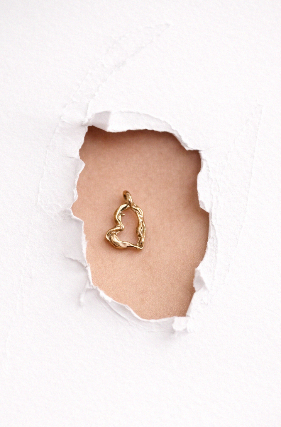 Drift Heart | Yellow Bronze Pendant