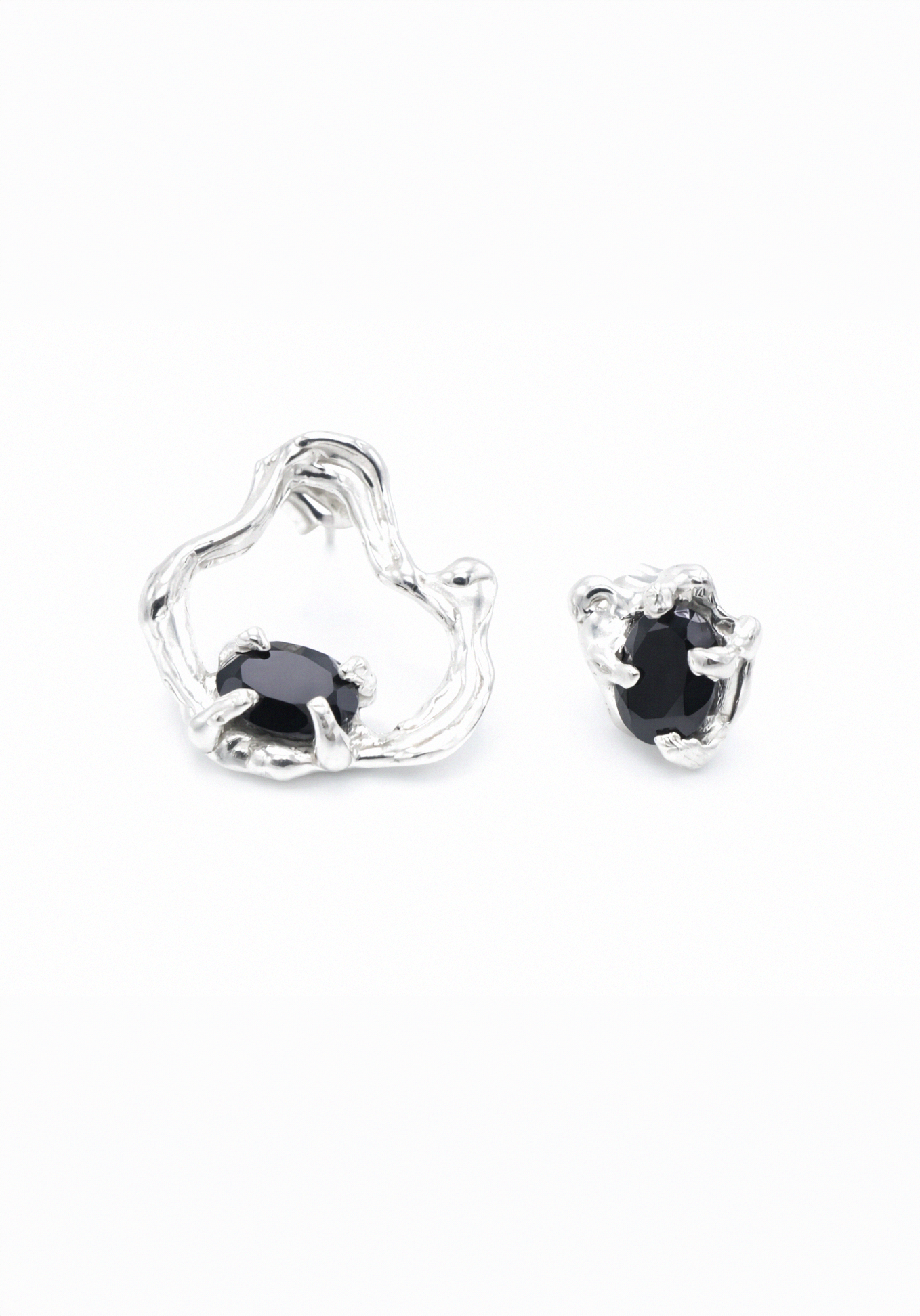 Shadow Bloom | Silver Studs with Spinel