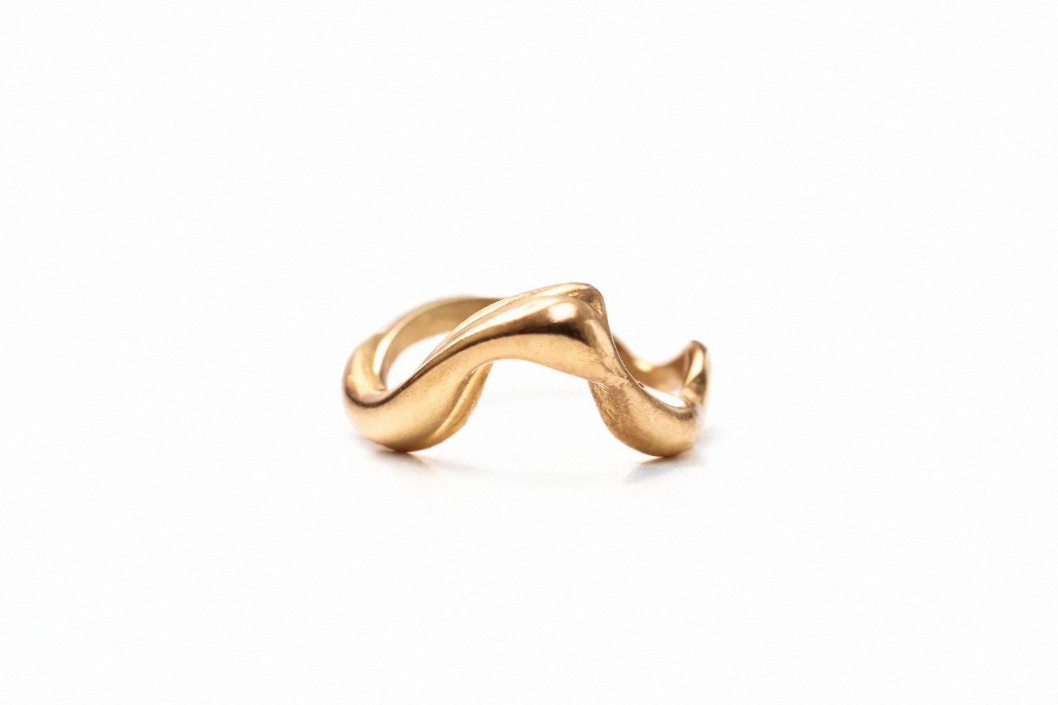 Molten Wave | Size 9 1/2 | Yellow Bronze Ring